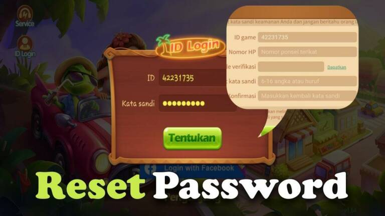 Cara Mengganti Password Higgs Domino