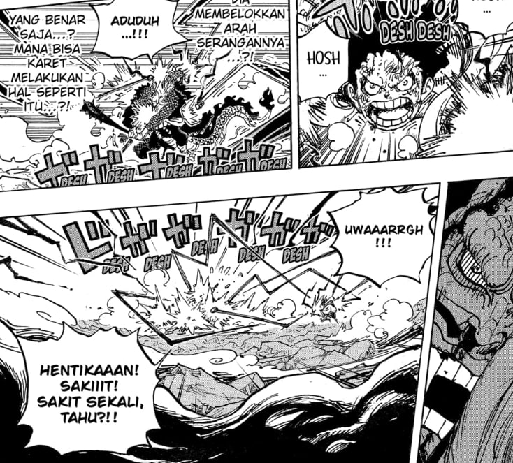 Luffy Menyerang Kaido Terus Terusan