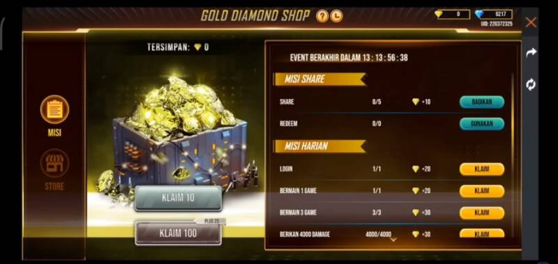 Gold Diamond Shop Ff
