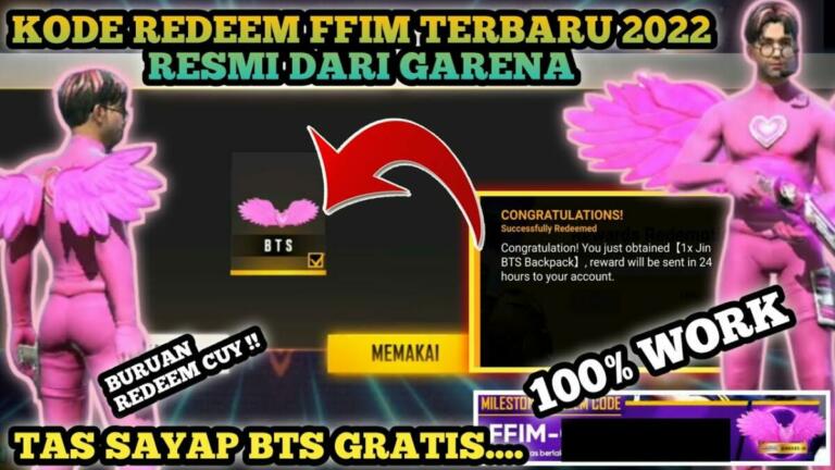 FFIMGFAWUWDP, Kode Redeem FF Tas BTS 2022! 8 FFIMGFAWUWDP, Kode Redeem FF Tas BTS 2022!