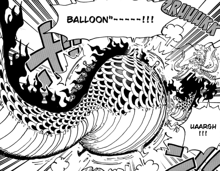 Luffy Menyerang Bagian Dalam Tubuh Kaido