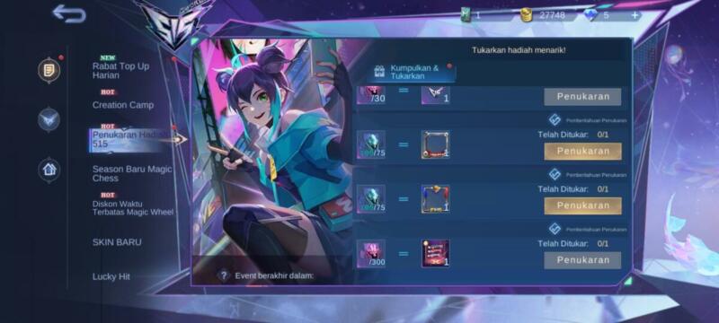 Efek Recall Gratis 515 Mobile Legends