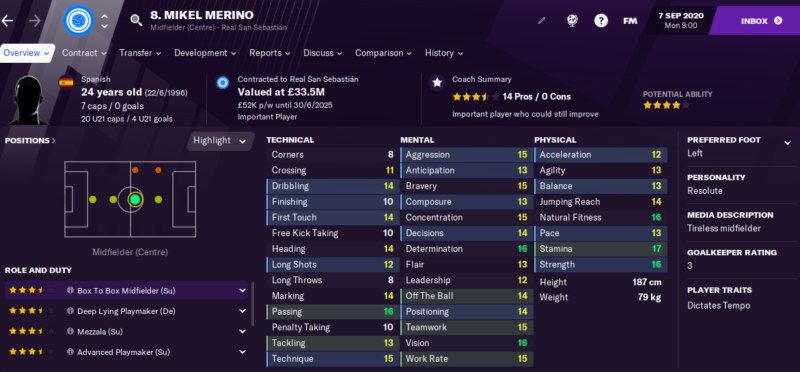 Sports Interactive Football Manager Mikel Merino