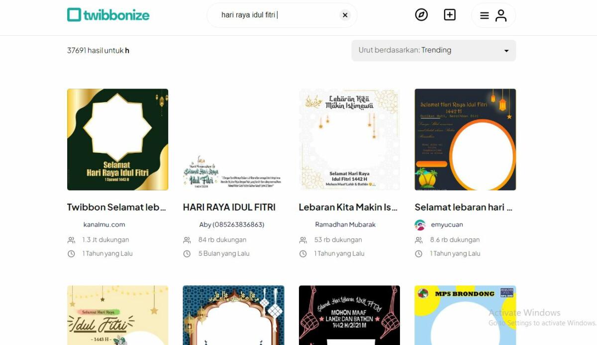 Twibbon Hari Raya Idul Fitri 2022