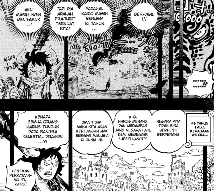Masalalu Kaido Sebelum Bergabung Dengan Rocks | Manga One Piece 1049