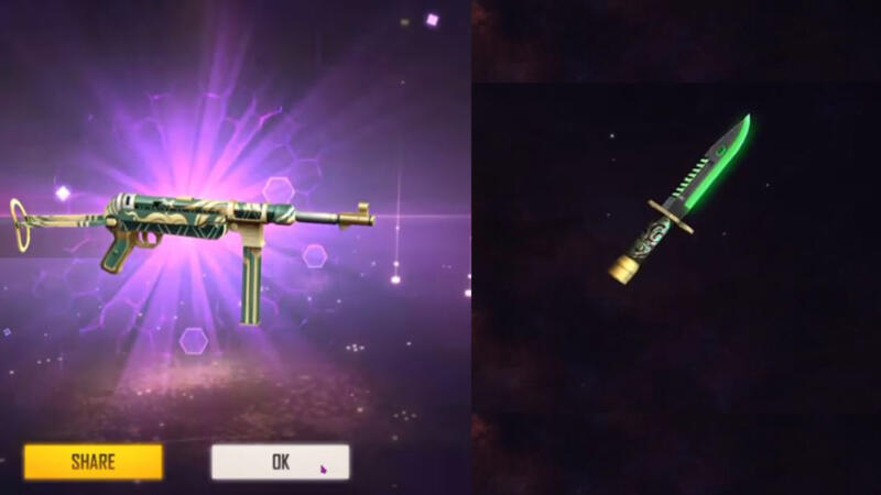Gun Skin Mp40 Knife Haven Warrior Ff 2