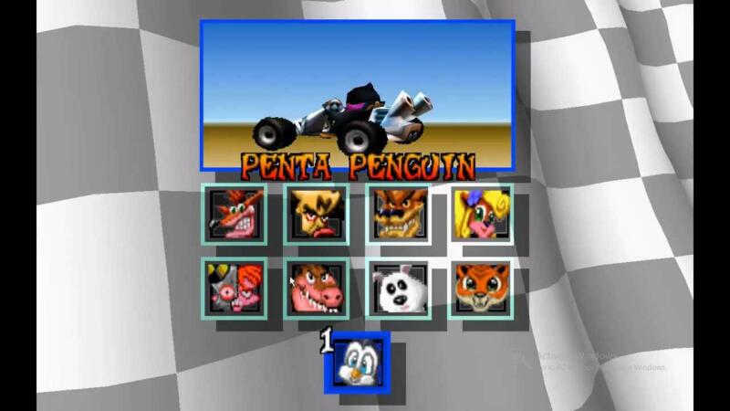 Naughty Dog Crash Team Racing Penta Pinguin