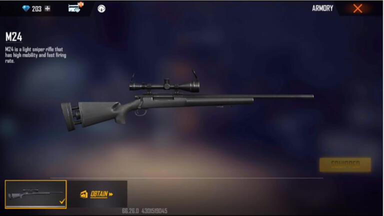 Free Fire Kedatangan Senjata Sniper Terbaru yaitu M24 FF!