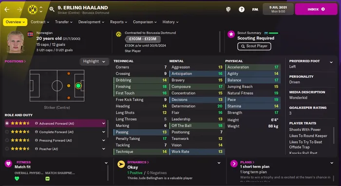 Sports Interactive Football Manager 2022 Erling Haaland