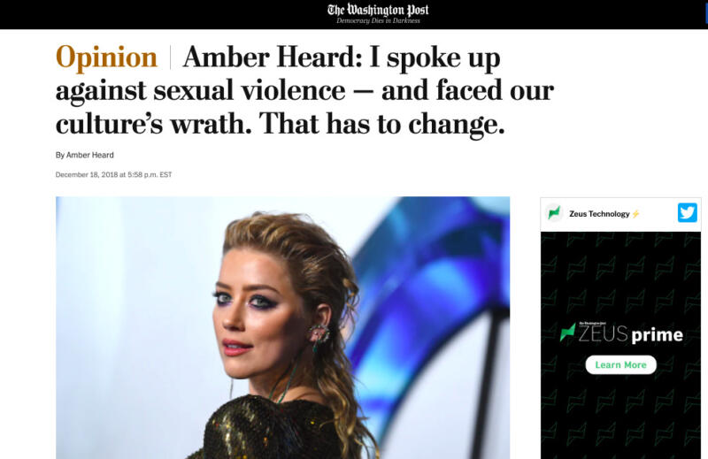 The Washington Post Artikel Amber Heard