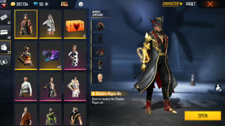 Spin Web Event Free Fire Terbaru Hadirkan Shadow Rogue Bundle FF