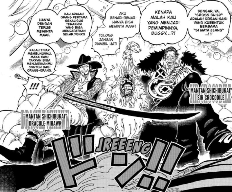 Crocodile Dan Mihawk Yang Mendirikan Cross Guild | manga One Piece 1058