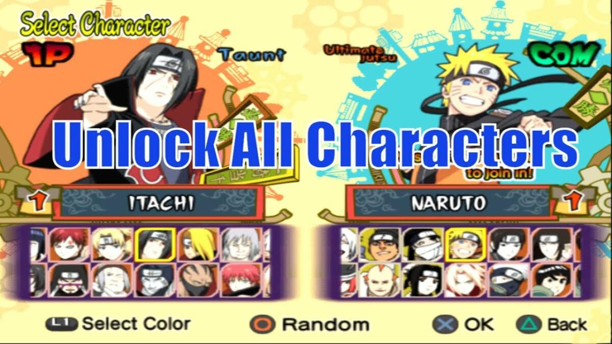 All Character Naruto Shippuden Ultimate Ninja 5 