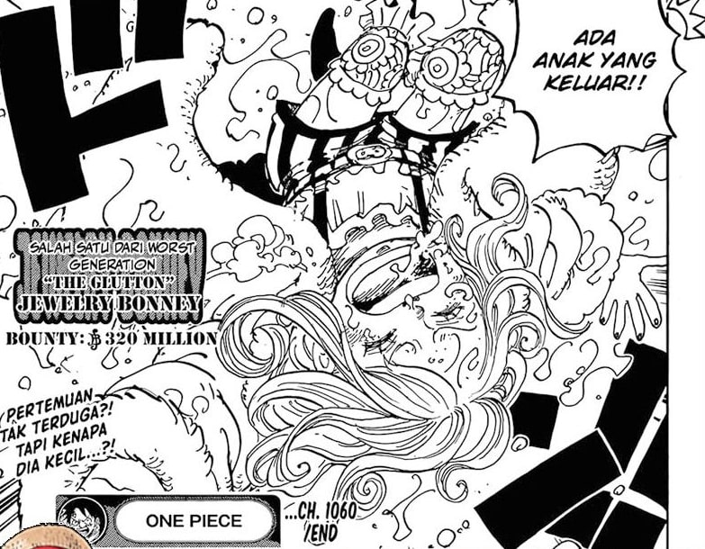 Kelompok Topi Jerami Bertemu Dengan Bonney | manga One Piece 1060