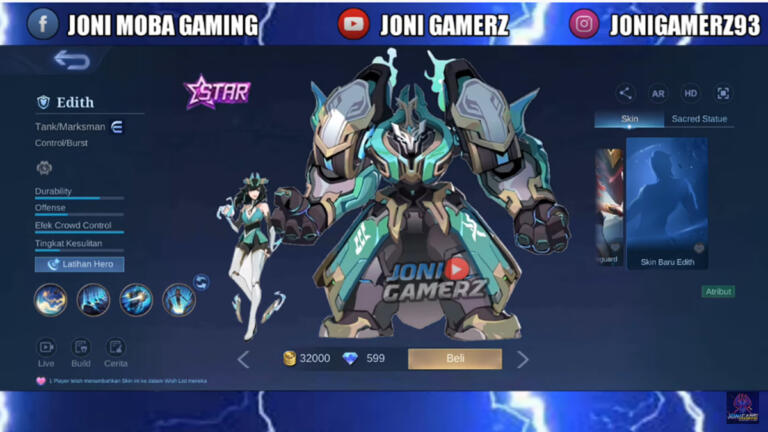 Bocoran Skin Baru Edith Mobile Legends, Begini Tampilannya! 2 Bocoran Skin Baru Edith Mobile Legends, Begini Tampilannya!