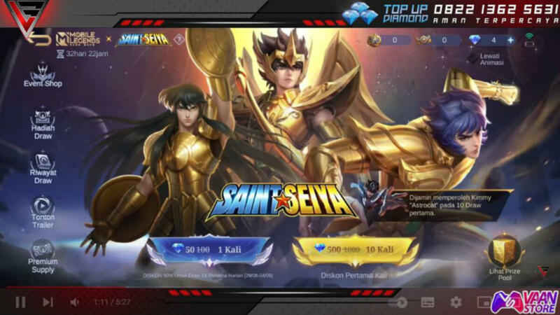Tanggal Rilis Event Mobile Legends X Saint Seiya
