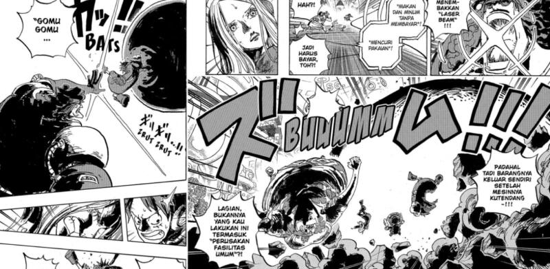 Luffy Bertarung Dengan Robot Polisi Kuma