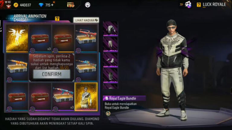 Cara Mendapatkan Bundle Royale Eagle FF Dengan Mudah
