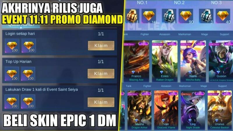 Event Promo Diamond Kuning Mobile Legends Oktober 2022