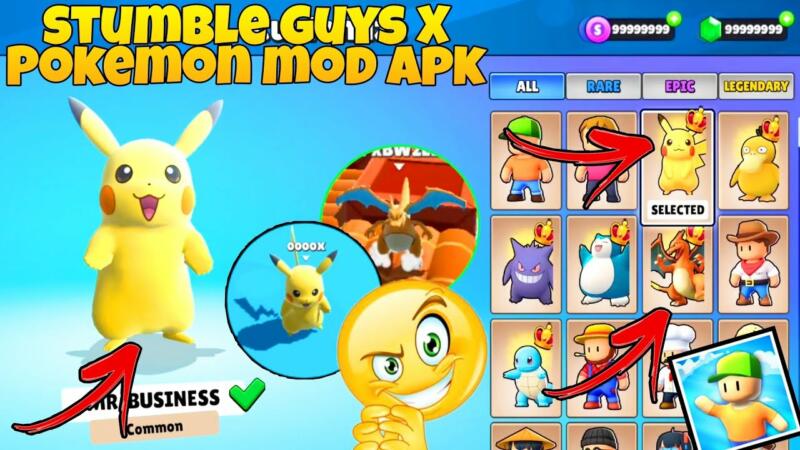 Stumble Guys X Pokemon Mod Apk 2