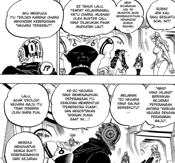Ohara Realizes the Existence of the Lost Century | One Piece 1066 manga