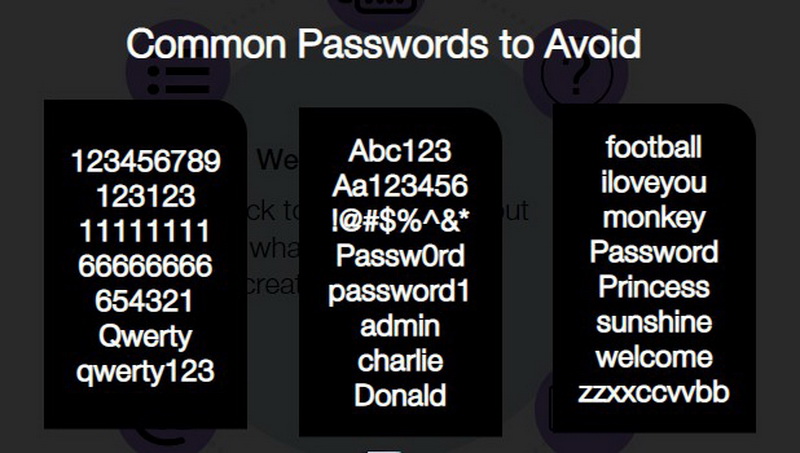 Hard passwords idea. Create a hard password.