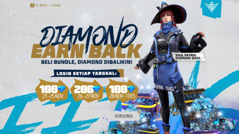 Event Diamond Earn Back Free Fire November 2022 | SPIN MEdia