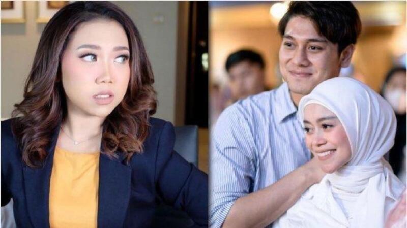 Kiky Saputri (kiri) berikan sejumlah uang kepada penggemar pasangan LesLar (kanan) | Tribun