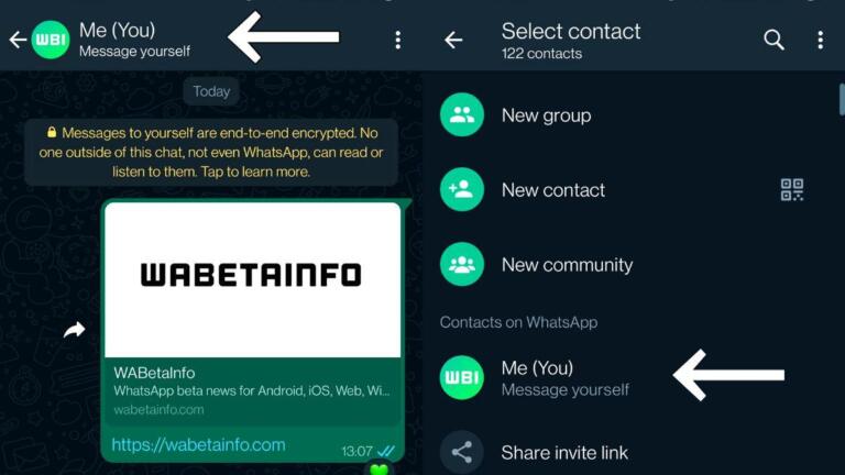 Trik Whatsapp kirim pesan ke Nomor sendiri | WABetaInfo