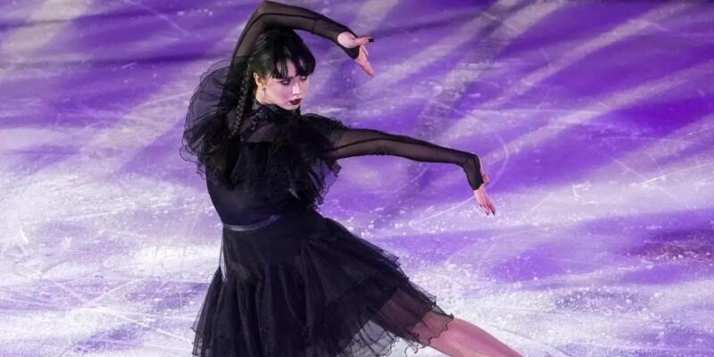 figure skater wednesday addams