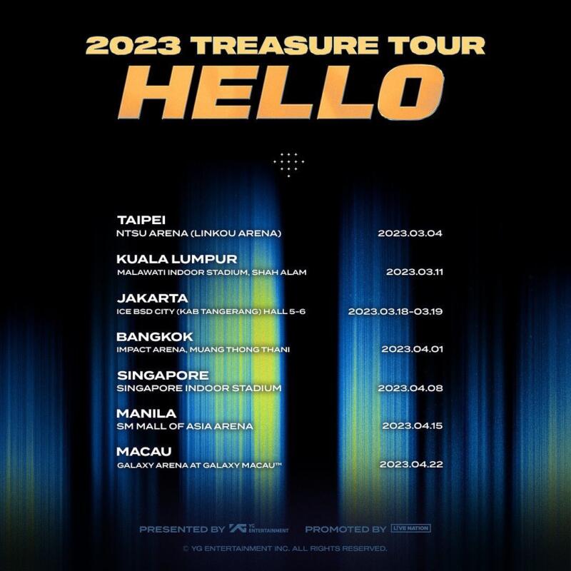 Jadwal konser tur Asia TREASURE 2023 | Instagram @yg_treasure_official