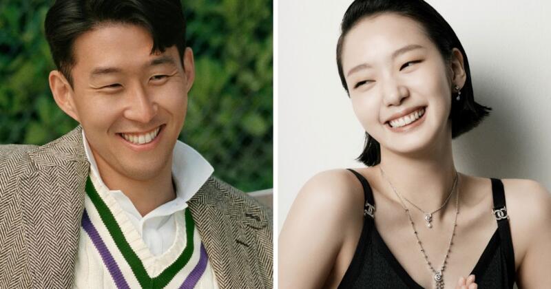 Son Heung Min (kiri) dikabarkan pacaran dengan aktris Kim Go Eun (kanan) | Koreaboo