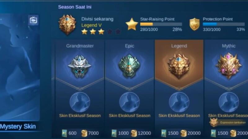 penyesuaian rank season 26 ke 27 mobile legends