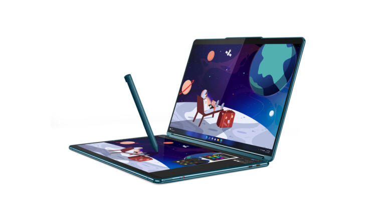 Lenovo Hadirkan Panel OLED Layar Ganda di Yoga Book 9i