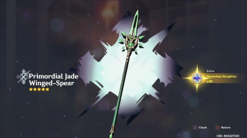 Primordial Jade Winged-Spear | senjata terbaik untuk Zhongli
