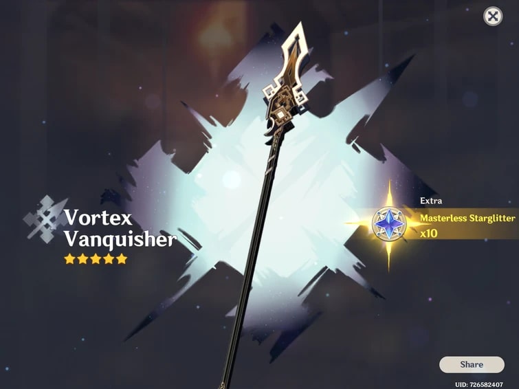 Vortex Vanquisher | senjata terbaik untuk Zhongli