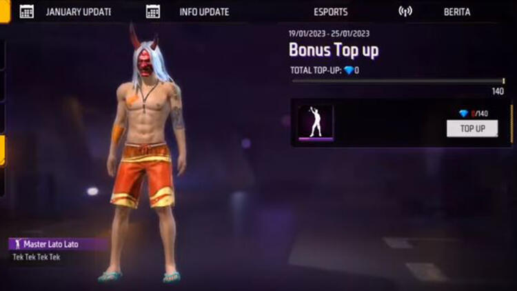 cara mendapatkan emote master lato-lato ff