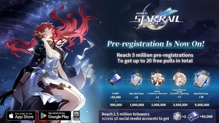 Cara Daftar Pre-register Honkai Star Rail