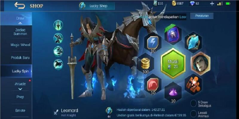 Lucky Spin | cara mendapatkan fragment di ML