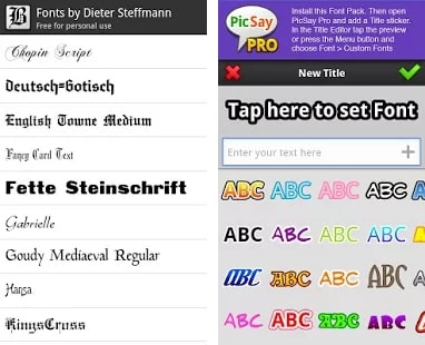 PicSay Pro Font | aplikasi edit nama FF