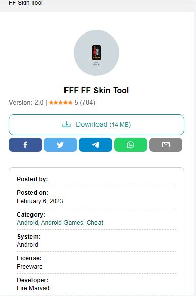 fff ff skin tool apk