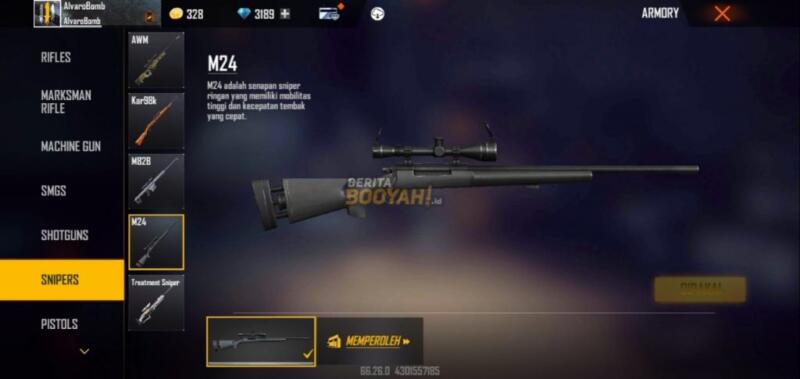 M24 | senjata Sniper terbaik di FF