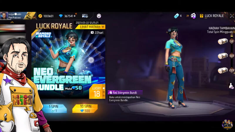 cara mendapatkan bundle neo evergreen ff 1