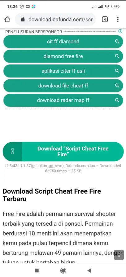 Download Script Hack Akun Ff