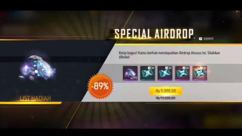 kenapa special aidrop tidak muncul di free fire 1