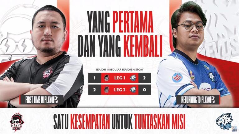 Rangkuman Playoff MPL ID Season 11 Match 2, EVOS Legends Tantang Onic Esports