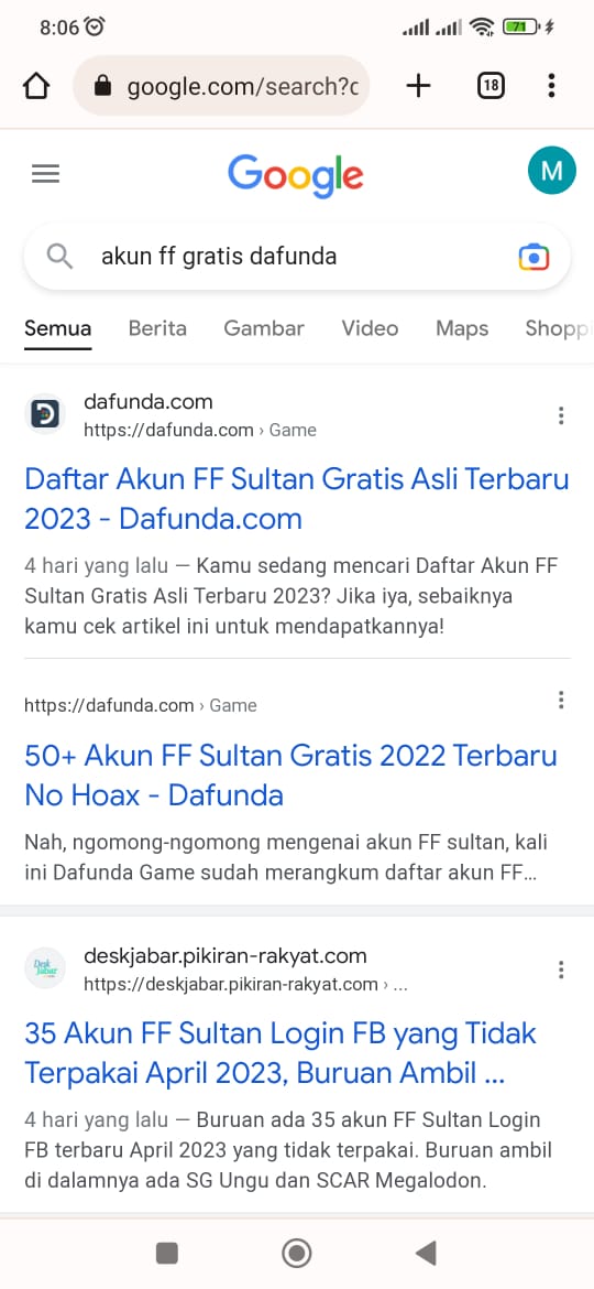 Cara Mendapatkan Akun Ff Gratis Di Google Chrome 1