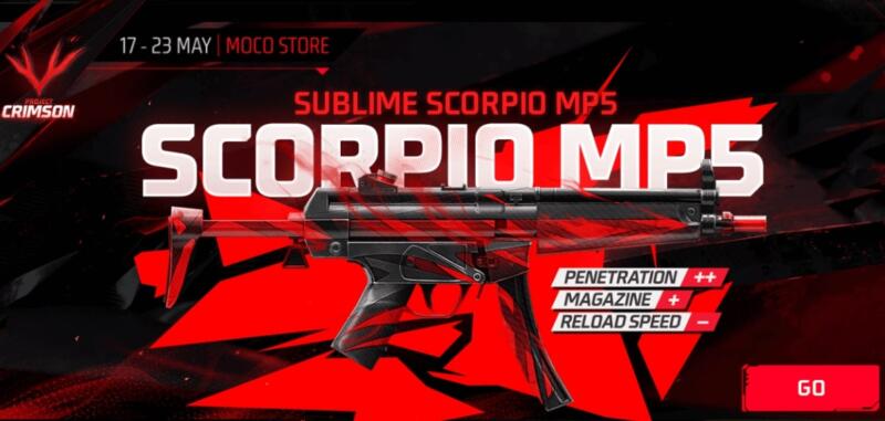 MP5 Skin Scorpio Subline | Free Fire Booyah!