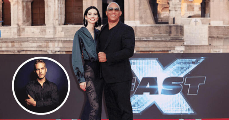 Meadow Rain Walker (kiri) & Vin Diesel (kanan) di Premiere Fast X
