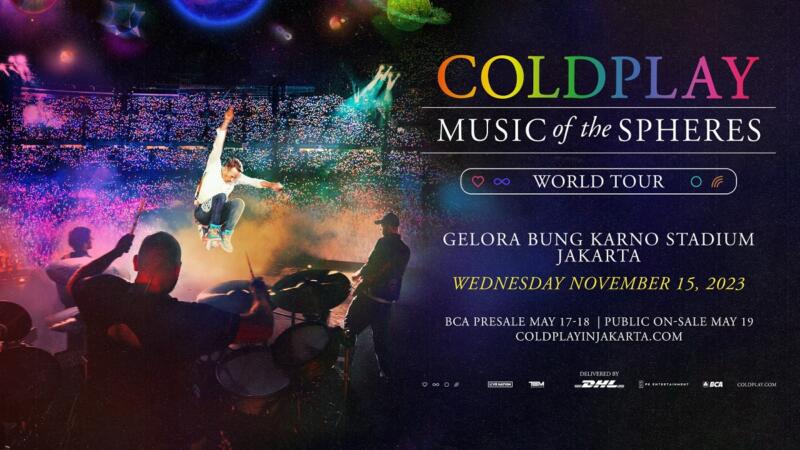 Poster konser Coldplay di Jakarta 2023 | PK Entertainment
